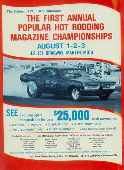 US-131 Motorsports Park - Ad 1969 From Ron Gross